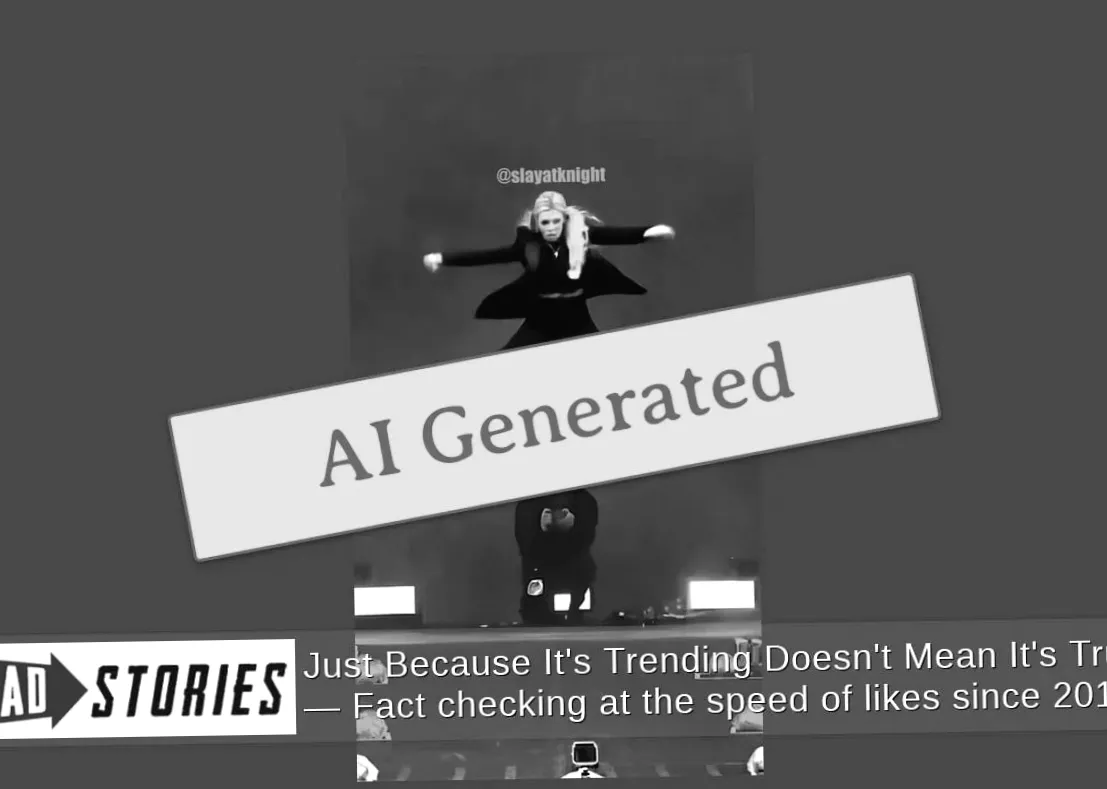 Факт-чек: Відео про Еріку Кірк, яка стрибає на сцену з підсиленням сили на фестивалі 'Rolling Loud Orlando 2026', є штучним інтелектом