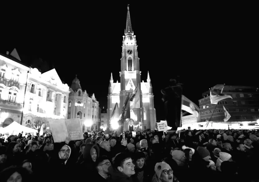 Тисячі людей в Сербії взяли участь у мітингу, студенти обіцяють бути лідерами у боротьбі з корупцією