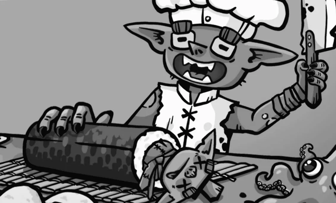 Гоблін-суші: гоблін, який готує суші для інших суші-люблячих гоблінів