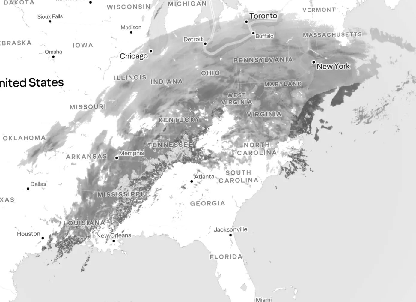 Зимовий шторм: Сніг та лід паралізують США, 24 штати введено надзвичайний стан