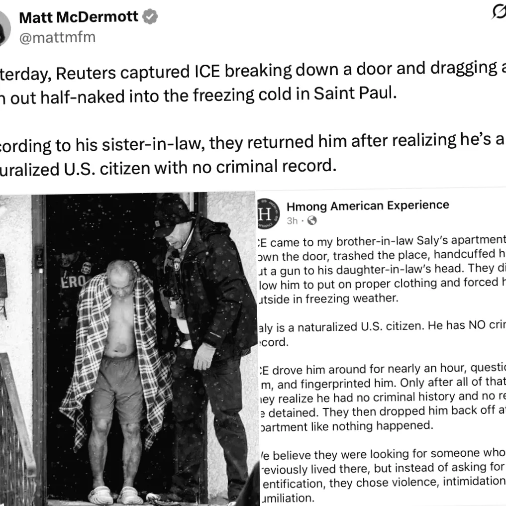 DHS має несподівану відповідь на те, чому ICE тягнув напівоголеного чоловіка в сніг.