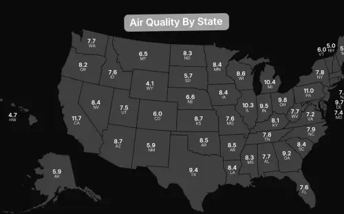 Невидима загроза: рейтинг якості повітря у штатах США.