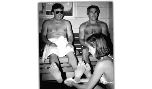 Провірка фактів: Не вірте у зображення Трампа та Епштейна, які помивають ноги дівчині